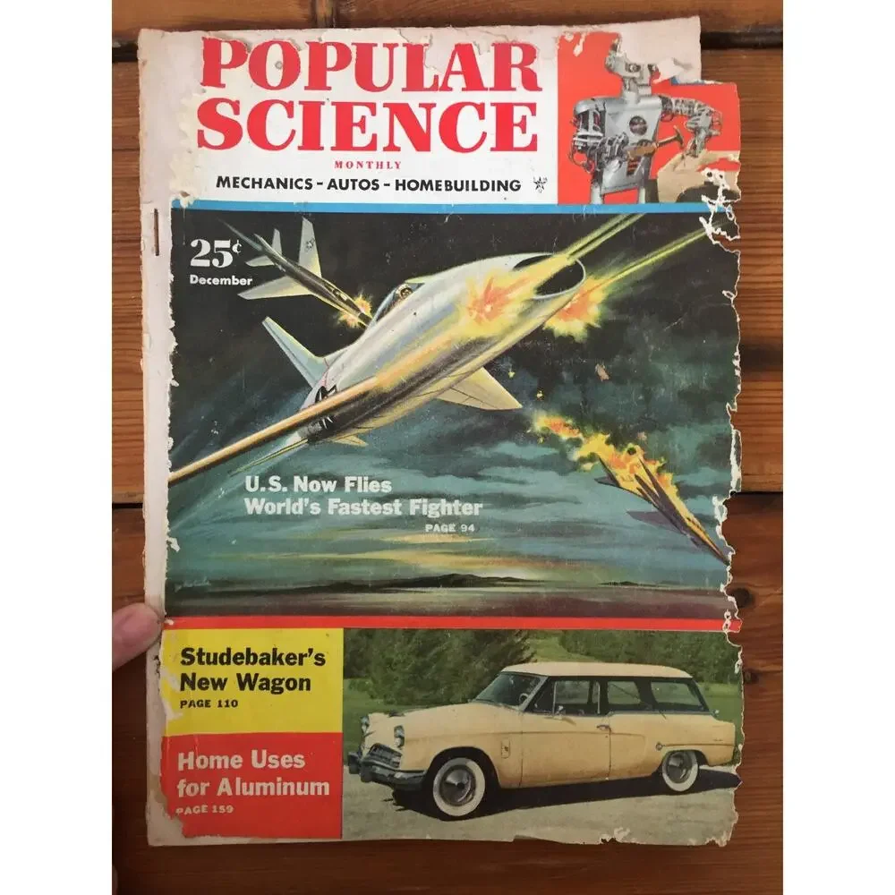 Lot 3 Vintage 1950s Popular Science Magazine Sci-Fi Technology Radio Atomic Era